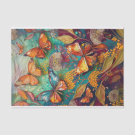 Papel De Seda Borboletas Submarinas, Monarcas Flutuantes