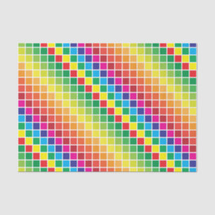 Papel De Seda borda branca de amostras de cores