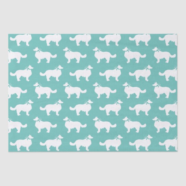 Papel De Seda Borda Collie Dog Puppy (Frente )