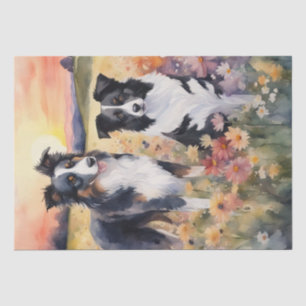Papel De Seda Borda Collie e decoupage Shepard australiana