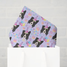 Papel De Seda Border Collie Tissue Paper in Purple