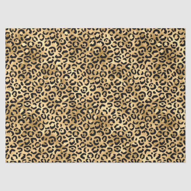 Papel De Seda Bordô e Dourado Série Leopardo Design 7 (Frente )