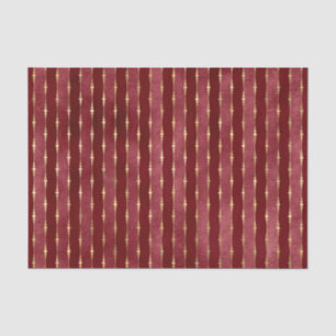 Papel De Seda Borgonha Vitoriana e Dourada Faixa