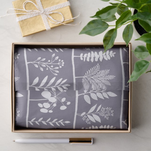 Papel De Seda Botanic Rhythm Botanical Silhouettes Mute Lavender (Presente)