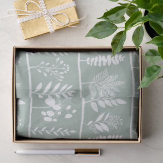 Papel De Seda Botanic Rhythm Botanical Silhouettes Soft Sage