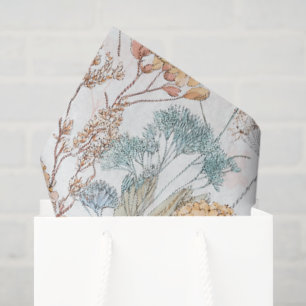 Papel De Seda Botânica de Flor Silvestre