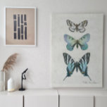 Papel De Seda Botanical Butterfly Vintage Dusty Blue Decoupage<br><div class="desc">"Botanical Butterfly Vintage Dusty Blue Decoupage Tissue Paper, in heavy weight version great for crafting, painted furniture decoration or gift wrapping." These botanical illustration butterflies and moths have been color changed to a soft contemporary color palette of pale pastel blues, on placed on a vintage style painted crackle finish soft...</div>
