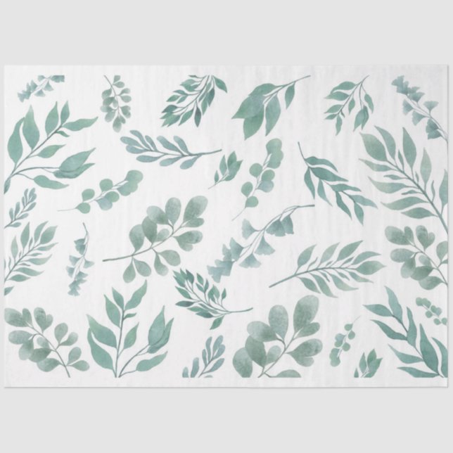 Papel De Seda Botânicos Flutuantes (Frente )