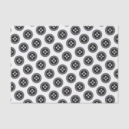 Papel De Seda Botão Preto