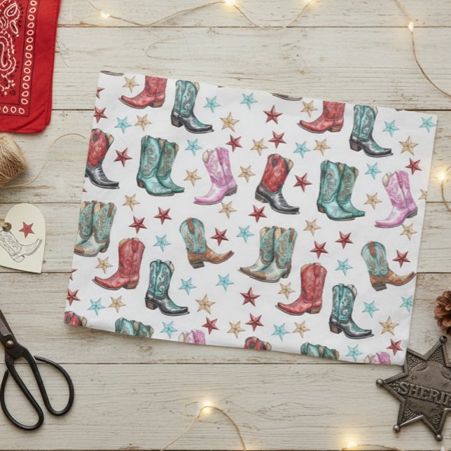 Papel De Seda Botas de cowboy ocidentais (Criador carregado)