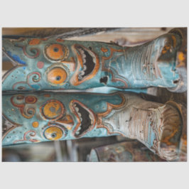 Papel De Seda Botas de Rosto Cômico Pedaços