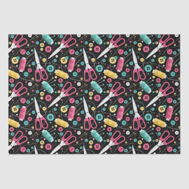 Papel De Seda Botões E Colunas (Frente )