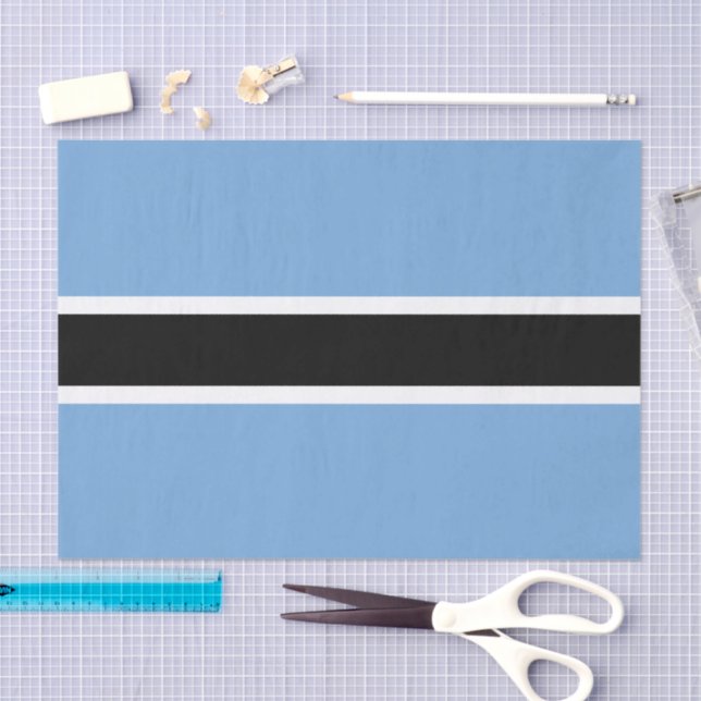 Papel De Seda Botswana fashion, Botswana Flag tissue paper (Arte )