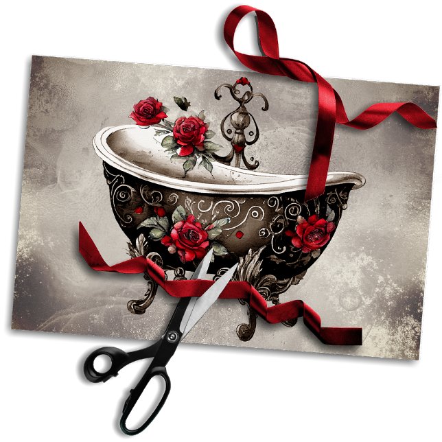 Papel De Seda Boudoir | Banheira Velha e Dourada Pé-Pé-Pé-Pé (Criador carregado)