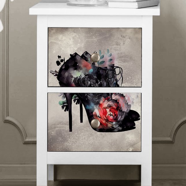 Papel De Seda Boudoir | Botas de alto salto das Rosas vermelhas  (Criador carregado)