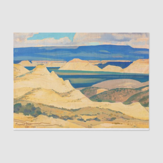 Papel De Seda Boulder Valley por Maynard Dixon (Frente )