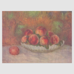 Papel De Seda Bowl of Peaches (por Pierre-Auguste Renoir)