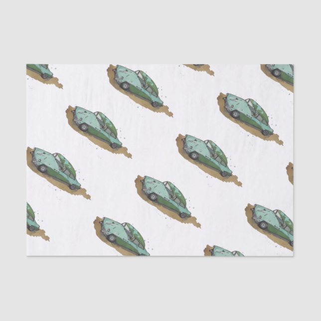 Papel De Seda Boys birthday party with two toned sedan (Frente )