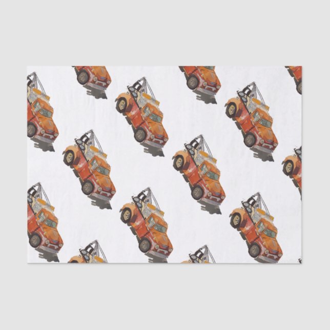 Papel De Seda Boys birthday party with wrecker (Frente )