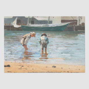 Papel De Seda Boys Wading (1873) Por Winslow Homer