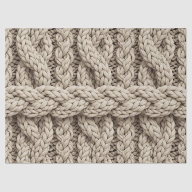 Papel De Seda Braided Thread Knit Texture – Warm Beige (4) (Frente )