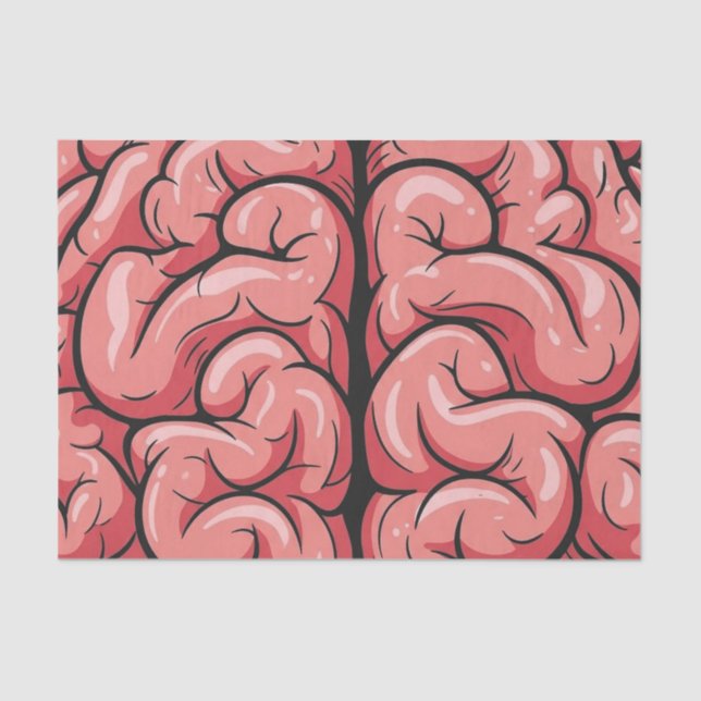 Papel De Seda Brain Pattern Tissue Paper (Frente )