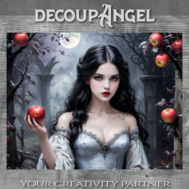Papel De Seda Branca de Neve e a Maçã #3 - Decoupage - (Criador carregado)