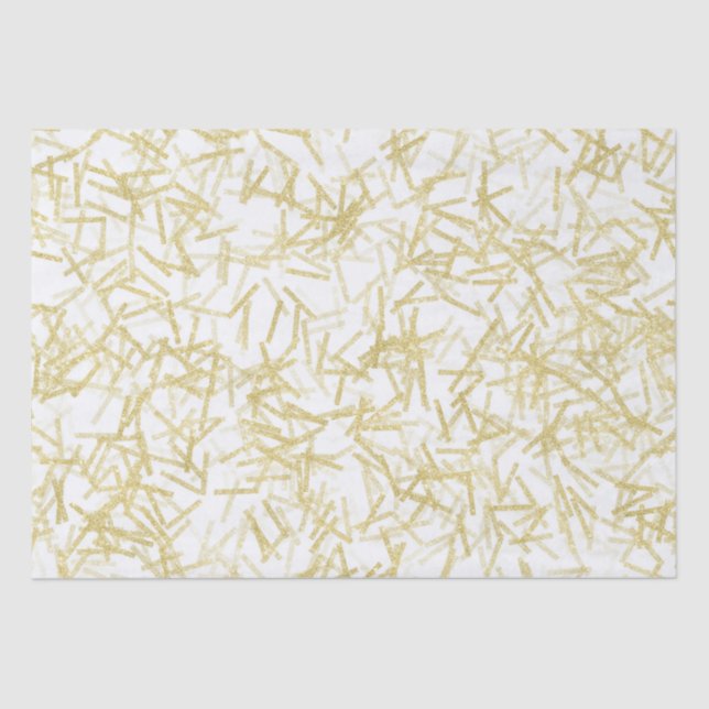 Papel De Seda Branca de Notas de Música Confetti Dourado Anivers (Frente )
