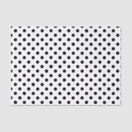 Papel De Seda Branco Com Bolinhas Pretas