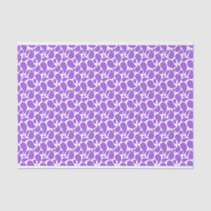 PAPEL DE SEDA BRANCO COM PADRÕES PAISLEY LAVANDAS