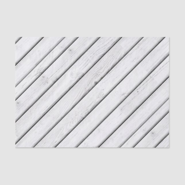 Papel De Seda Branco de madeira | dos Slats | do falso (Frente )