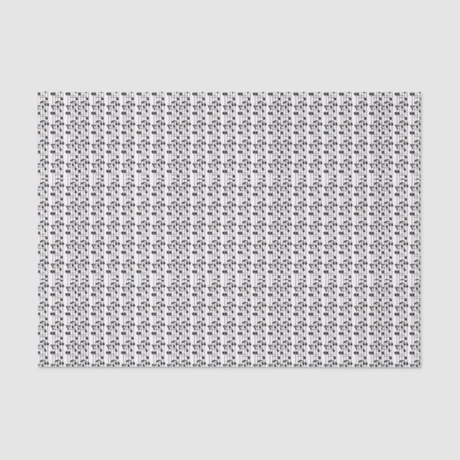 Papel De Seda Branco e preto (Frente )