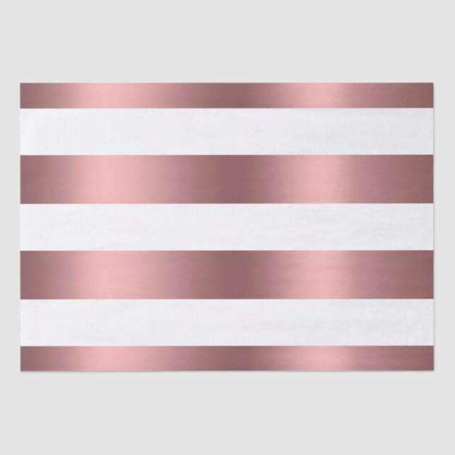 Papel De Seda Branco e Rosa Dourado (Frente )