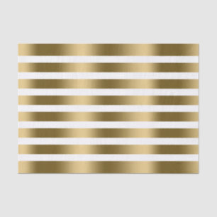 Papel De Seda Branco e teste padrão das listras do ouro do fals