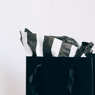 Papel De Seda Branco preto moderno com risca