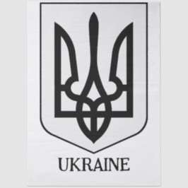 Papel De Seda Brasão de Armas do Estado da Ucrânia Arte Minimali