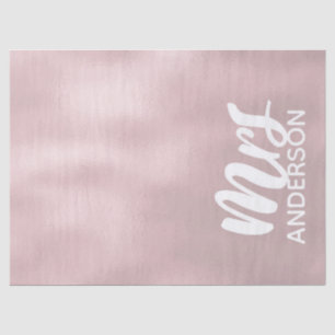 Papel De Seda Bride Rosa Dourada Sra. Surname