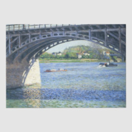Papel De Seda Bridge at Argenteuil (por Gustave Caillebotte)