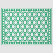 Bright Green Geometric Bone Inlay Decoupage Paper