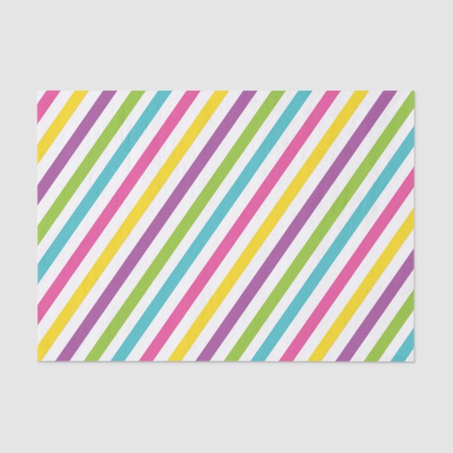 PAPEL DE SEDA BRIGHTLY COLORED EASTER DIAGONAL STRIPES (Frente )
