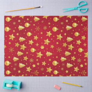 Papel De Seda Brilhando Forte na Noite de Natal