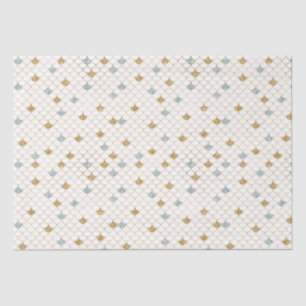 Papel De Seda Brilhante Brilhante Azul de Sereia Dourada