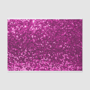 Papel De Seda Brilhante cor-de-rosa Fuchsia Sparkly Doce 16.ª VI
