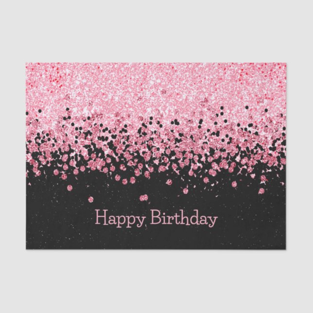 Papel De Seda Brilhante Rosa Brilhante (Frente )