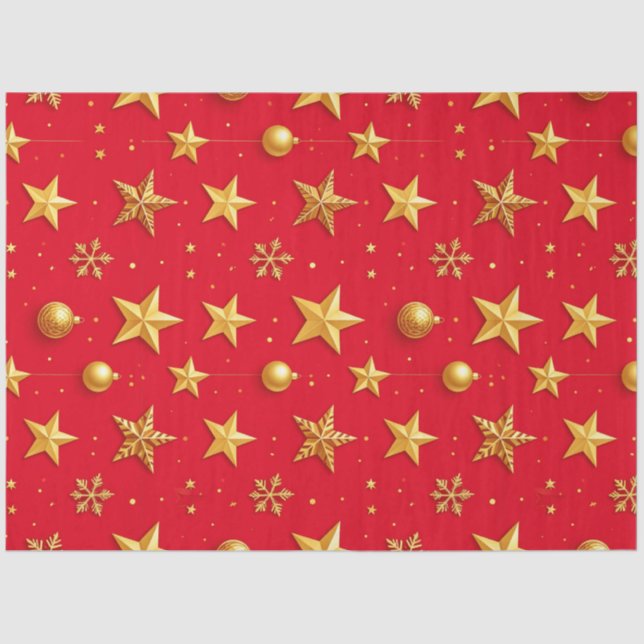 Papel De Seda Brilhe, Natal Estrelado (Frente )