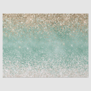 Papel De Seda Brilho Branco da Casa Branca Dourado Glitter