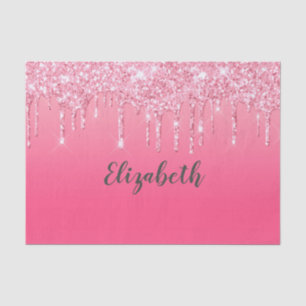 Papel De Seda Brilho Chic Glamouroso Rosa Feminino na Moda