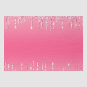 Papel De Seda Brilho Chic Glamouroso Rosa Feminino Tendência Gli