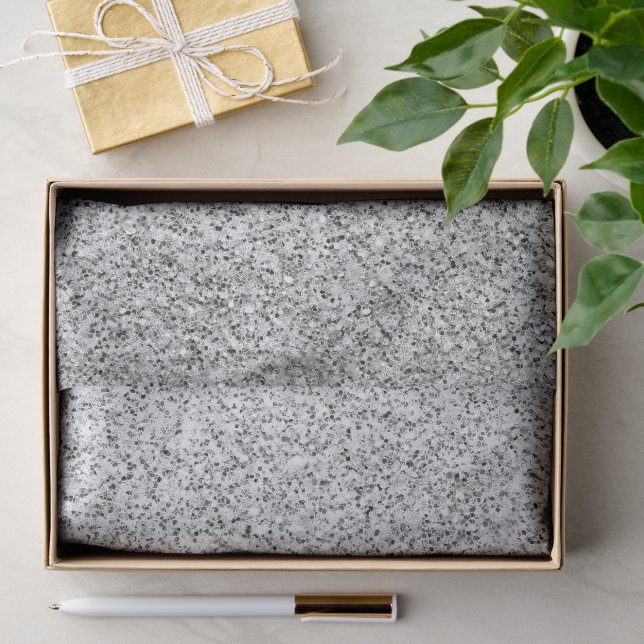 Papel De Seda Brilho de luz cinza prateado (Presente)