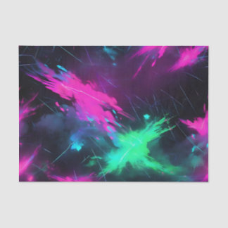 Papel De Seda Brilho de Neon Elétrico